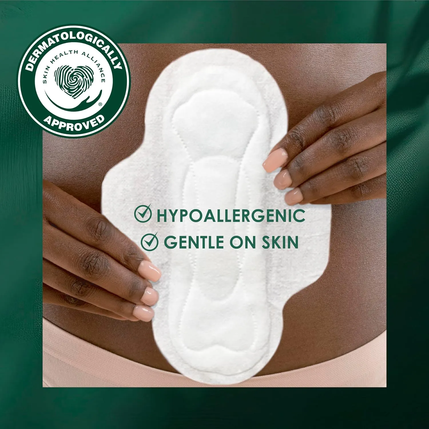 L. Ultra Thin Pads for Women, Overnight Absorbency, Organic Cotton Top Layer, Unscented Pads with Wings, 96 CT