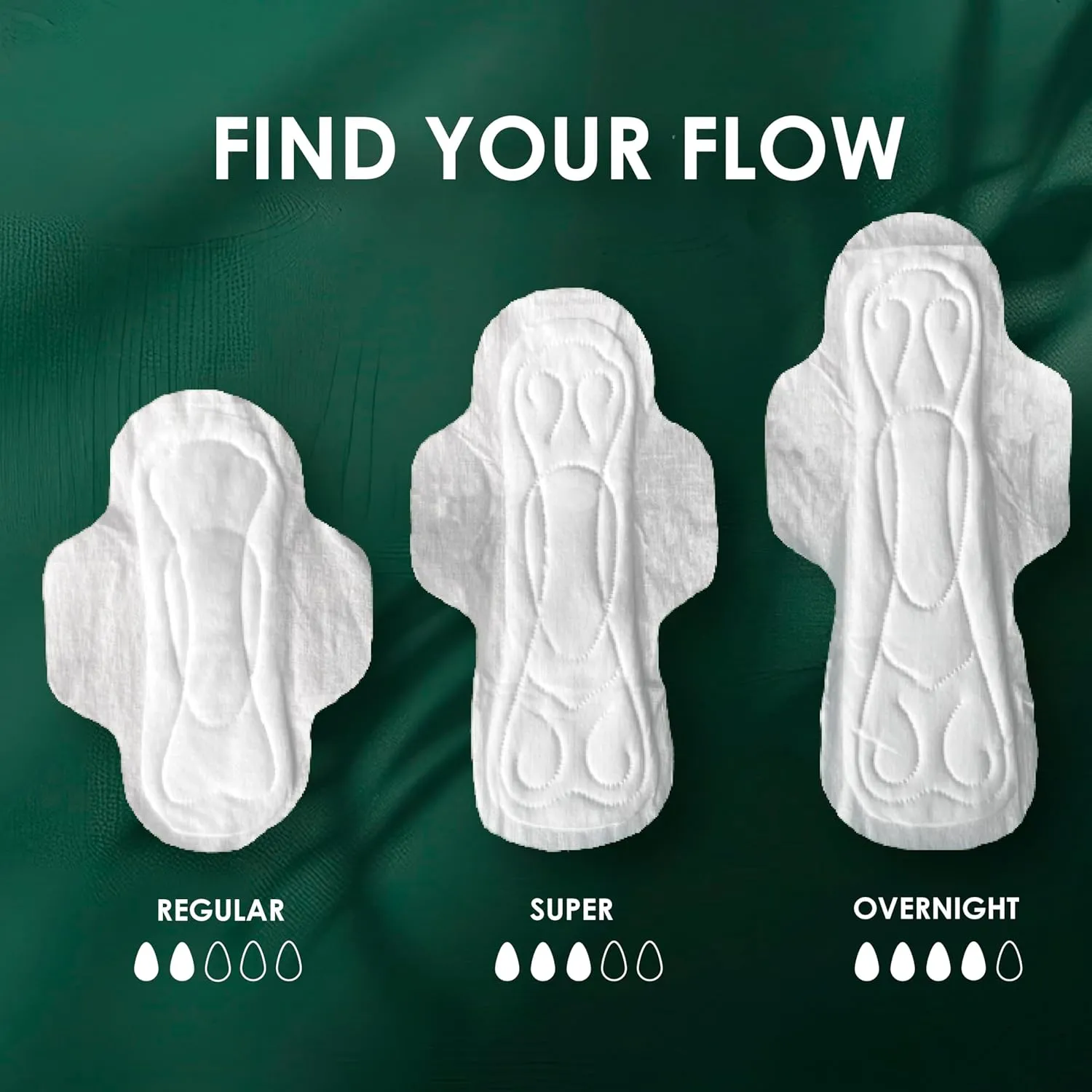 L. Ultra Thin Pads for Women, Overnight Absorbency, Organic Cotton Top Layer, Unscented Pads with Wings, 96 CT