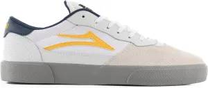 Lakai Men’s Cambridge Low-Top Skateboarding Shoe - White/Yellow Suede, 12 US