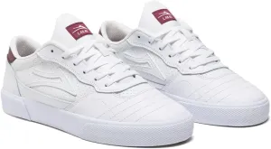 Lakai Skateboard Shoes Cambridge White/Burgundy Leather Size 10.5