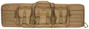 Lancer Rifle Case 600D Polyester Double Long Rifle Bag Tactical Gun Case Accessory Pouches Secondary Gun Compartment Lockable for Hunting Shooting