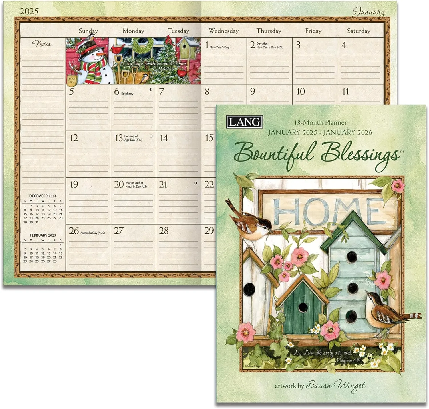 LANG Bountiful Blessings™ 2025 Monthly Planner (25991012096)