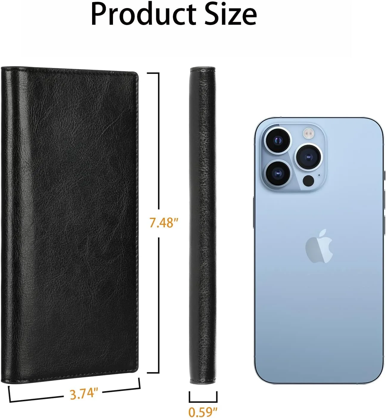 Lavemi Ultra Slim Thin Leather Women Wallet RFID Blocking Credit Card Holder Bifold Long Ladies Billfold