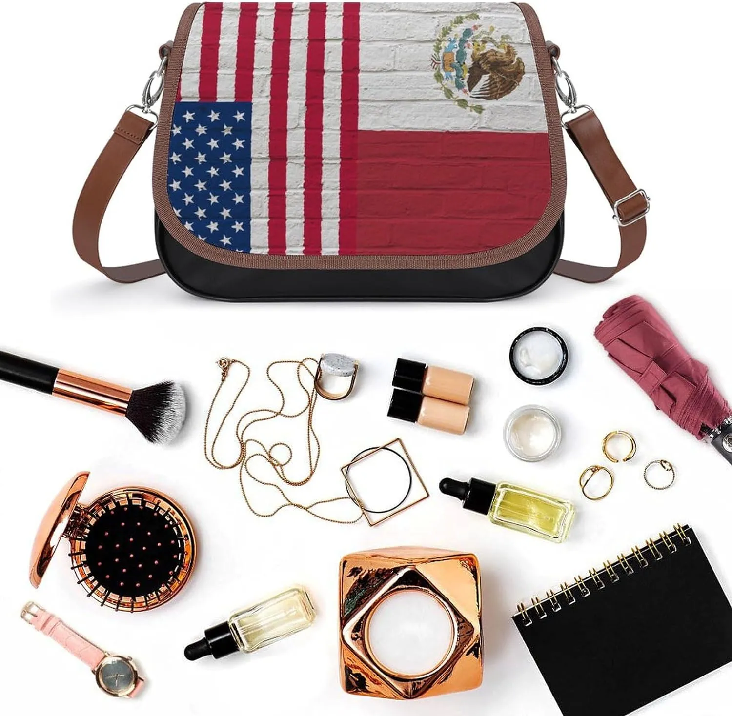 Leather Crossbody Bag for Women Men Strap Small Purse Wallet Shoulder Handbag