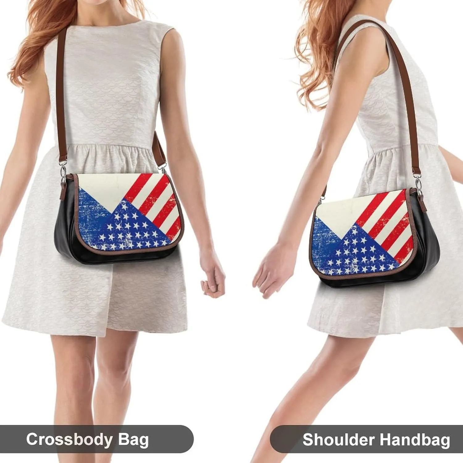 Leather Crossbody Bag for Women Men Strap Small Purse Wallet Shoulder Handbag