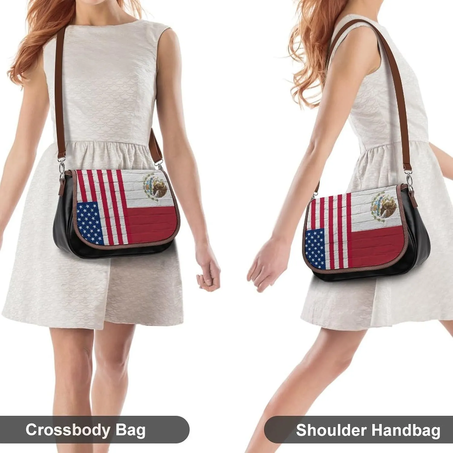 Leather Crossbody Bag for Women Men Strap Small Purse Wallet Shoulder Handbag