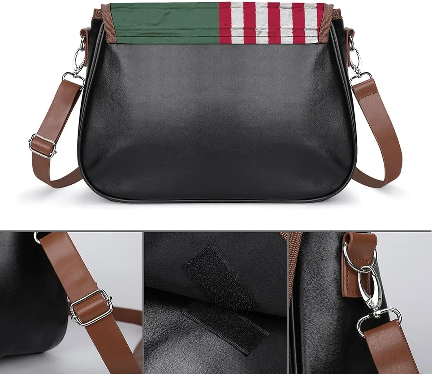 Leather Crossbody Bag for Women Men Strap Small Purse Wallet Shoulder Handbag