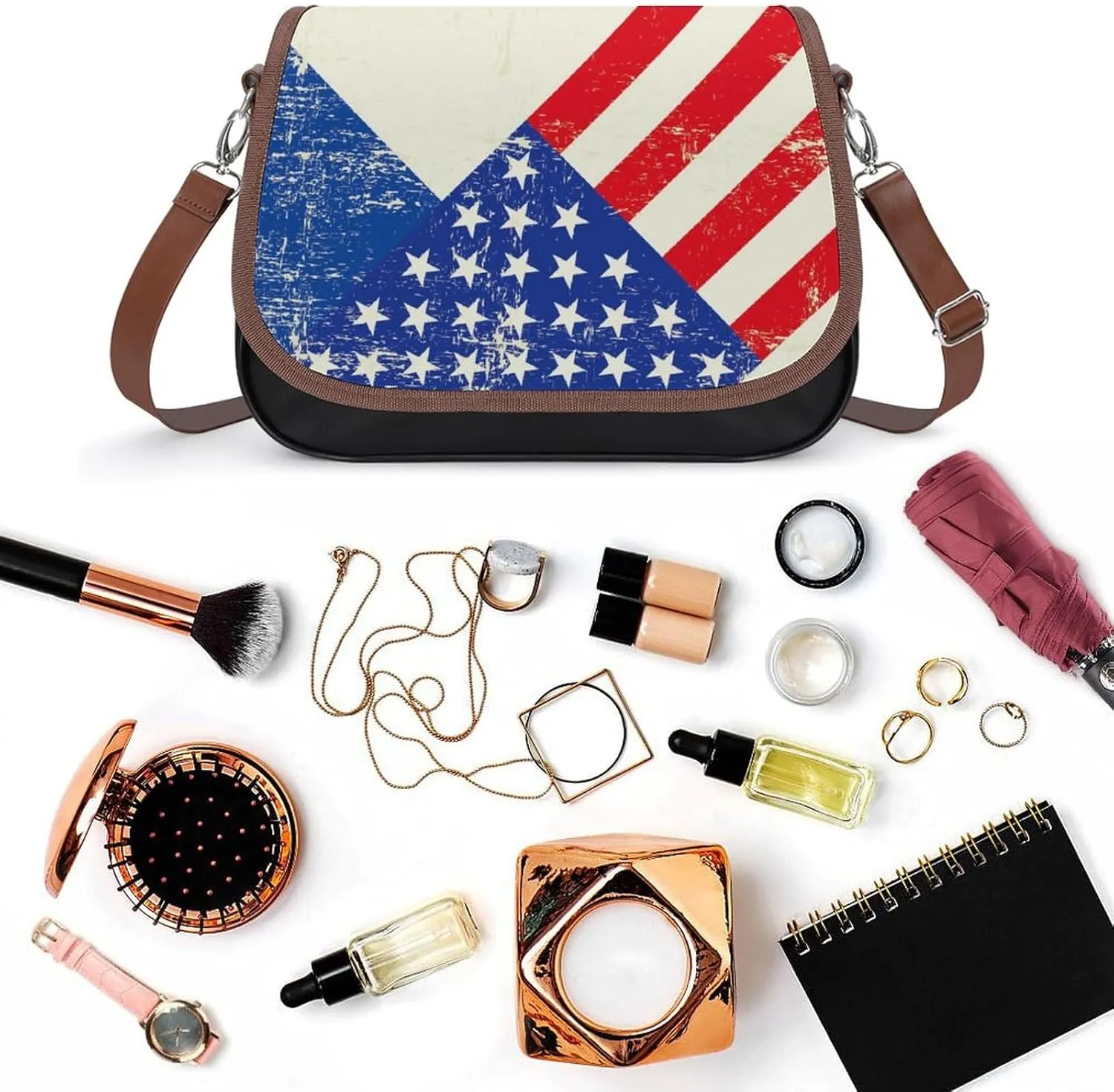 Leather Crossbody Bag for Women Men Strap Small Purse Wallet Shoulder Handbag