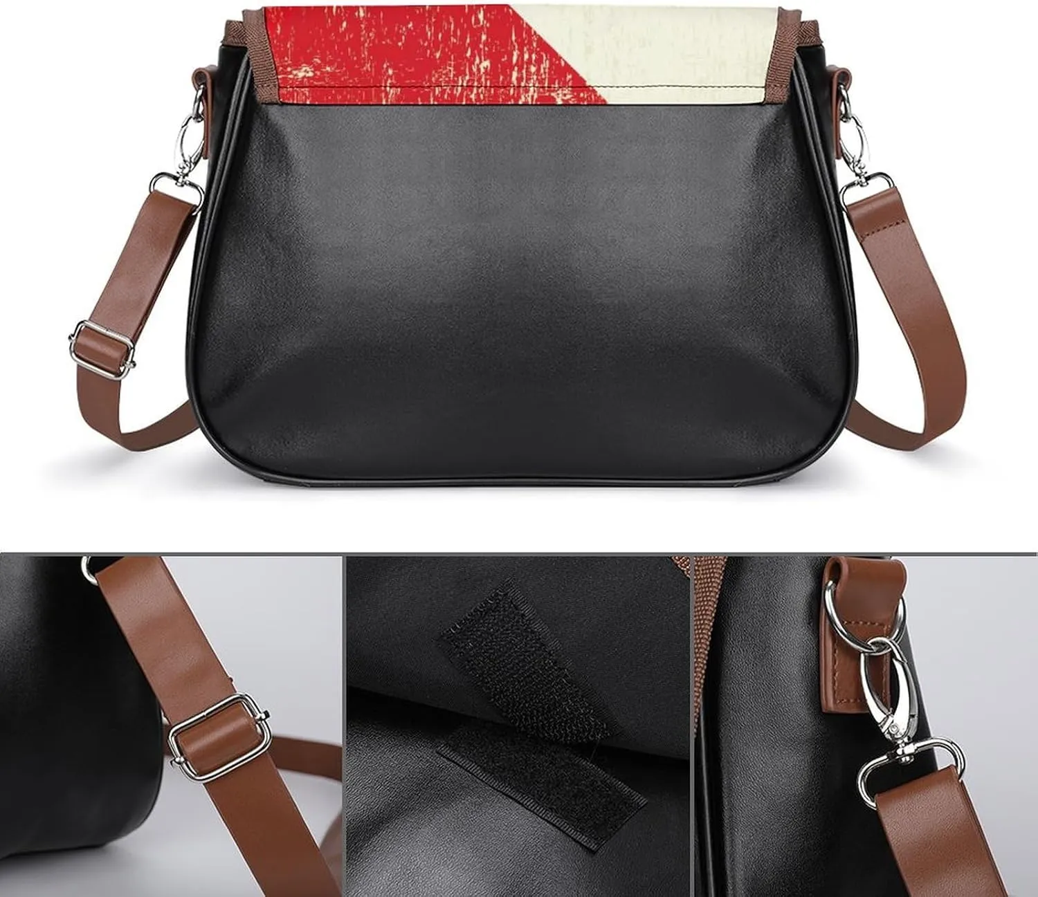 Leather Crossbody Bag for Women Men Strap Small Purse Wallet Shoulder Handbag