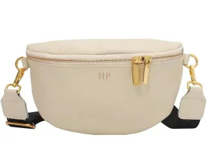 Leather Fanny Pack Crossbody Bags for Women Trendy Sling Bag for Women Small Crossbody Bags for Women Vacation Essentials Handbags Crossbody Purse Belt Bag Travel Backpack (Ivory Personalized)