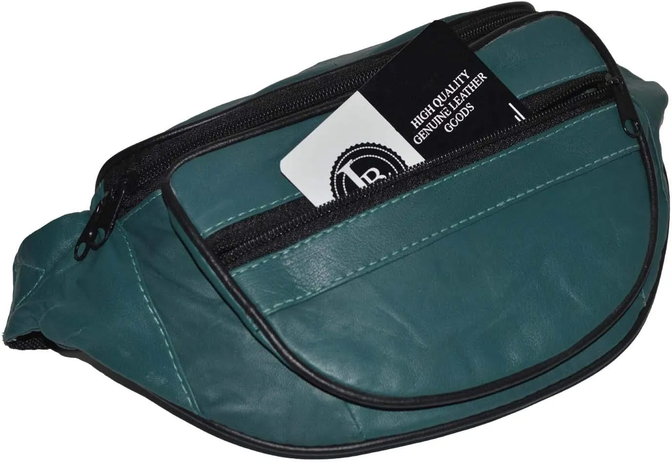 Leatherboss Genuine Leather Designer Travel Fanny Pack Holder Bag with Waist Belt, Green