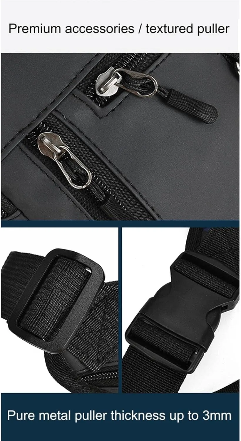 Leg Bag Outdoor Drop Thigh Bag Motorcycle Waist Bag Multi Pockets Design Fashion Pack Bag for Bike Riding Cycling Hiking Outdoor Travel Camping Casual Daypack (Black)