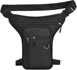 Leg Bag Outdoor Drop Thigh Bag Motorcycle Waist Bag Multi Pockets Design Fashion Pack Bag for Bike Riding Cycling Hiking Outdoor Travel Camping Casual Daypack (Black)