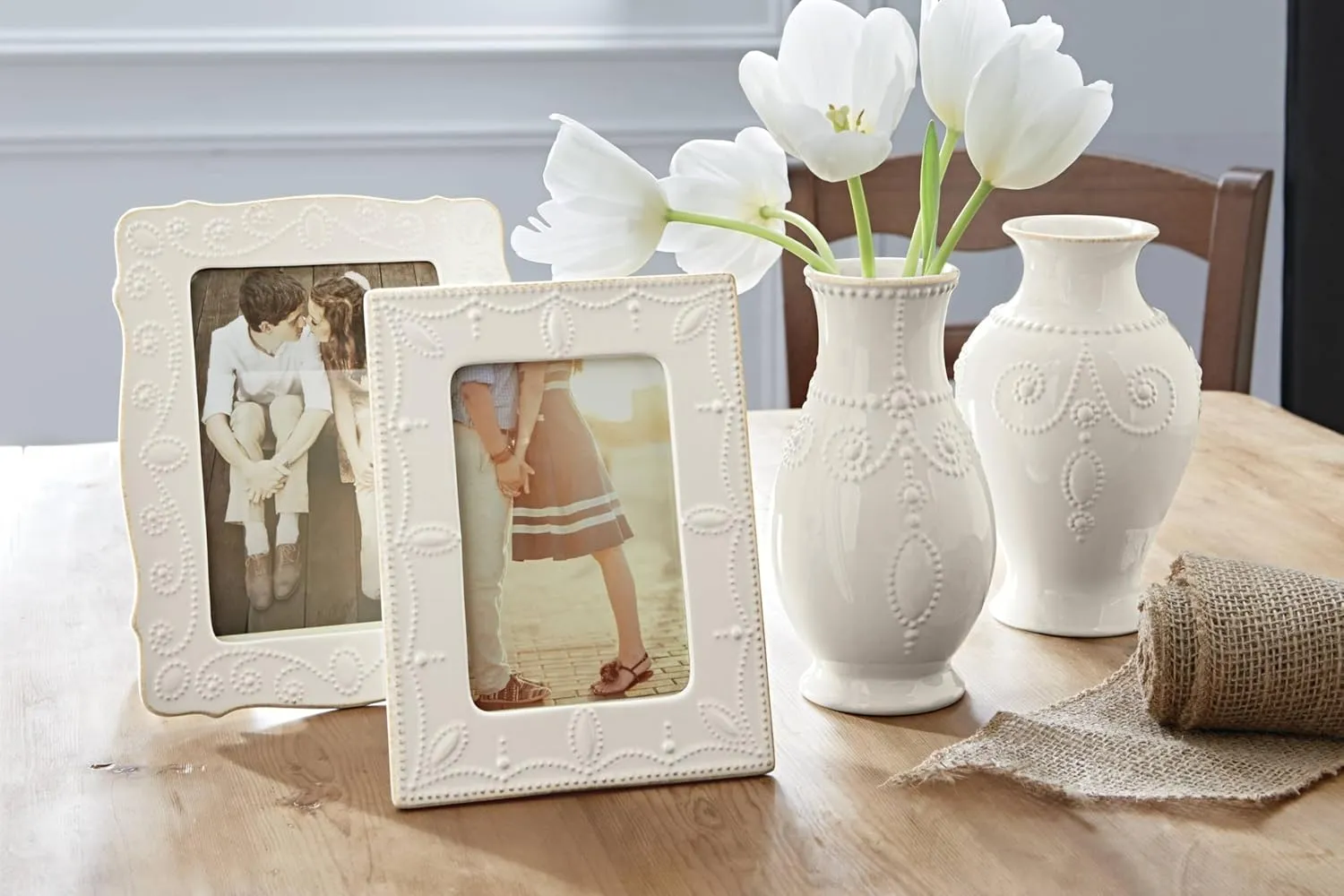 Lenox 858821 White French Perle 5" X 7" Frame, 1.55 LB