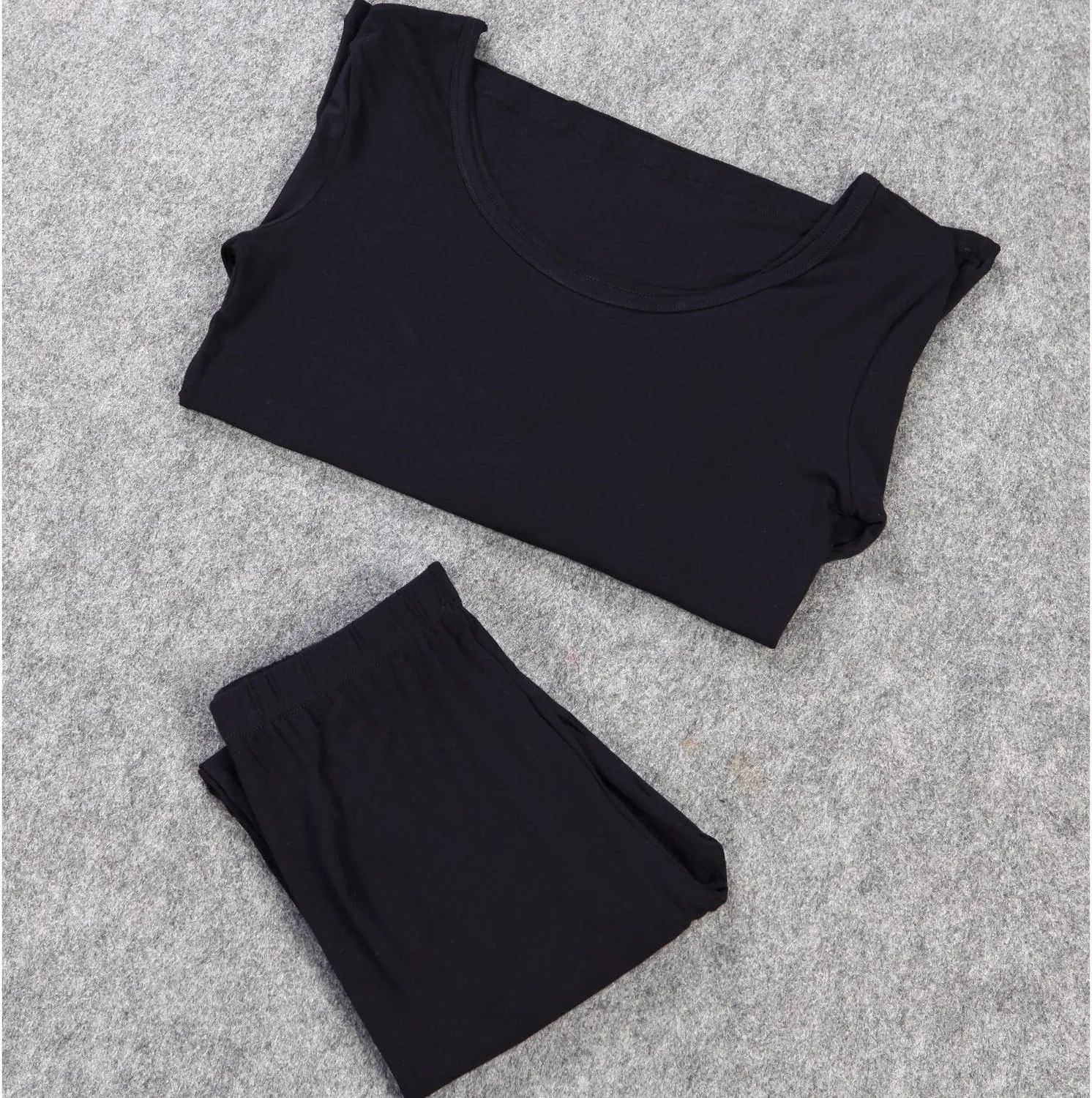 Liang Rou Women's Scoop Neck Long Johns Ultra Thin Modal Thermal Underwear Top & Bottom Set
