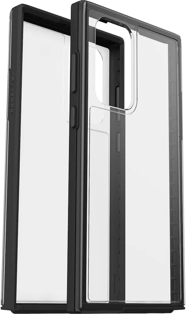 LifeProof See Case for Samsung Galaxy S22 Ultra, Shockproof, Drop Proof to 2 Meters, Ultra-Slim, Protective Thin Clear Case, Sustainably Made, Clear/Black