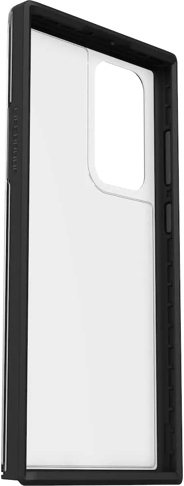 LifeProof See Case for Samsung Galaxy S22 Ultra, Shockproof, Drop Proof to 2 Meters, Ultra-Slim, Protective Thin Clear Case, Sustainably Made, Clear/Black
