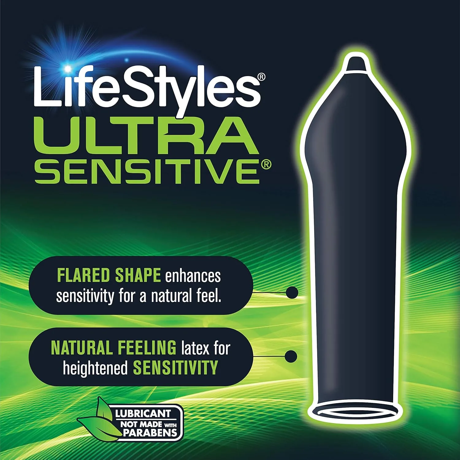 LifeStyles Ultra Sensitive Natural Feeling Lubricated Latex Condoms, 40 Count