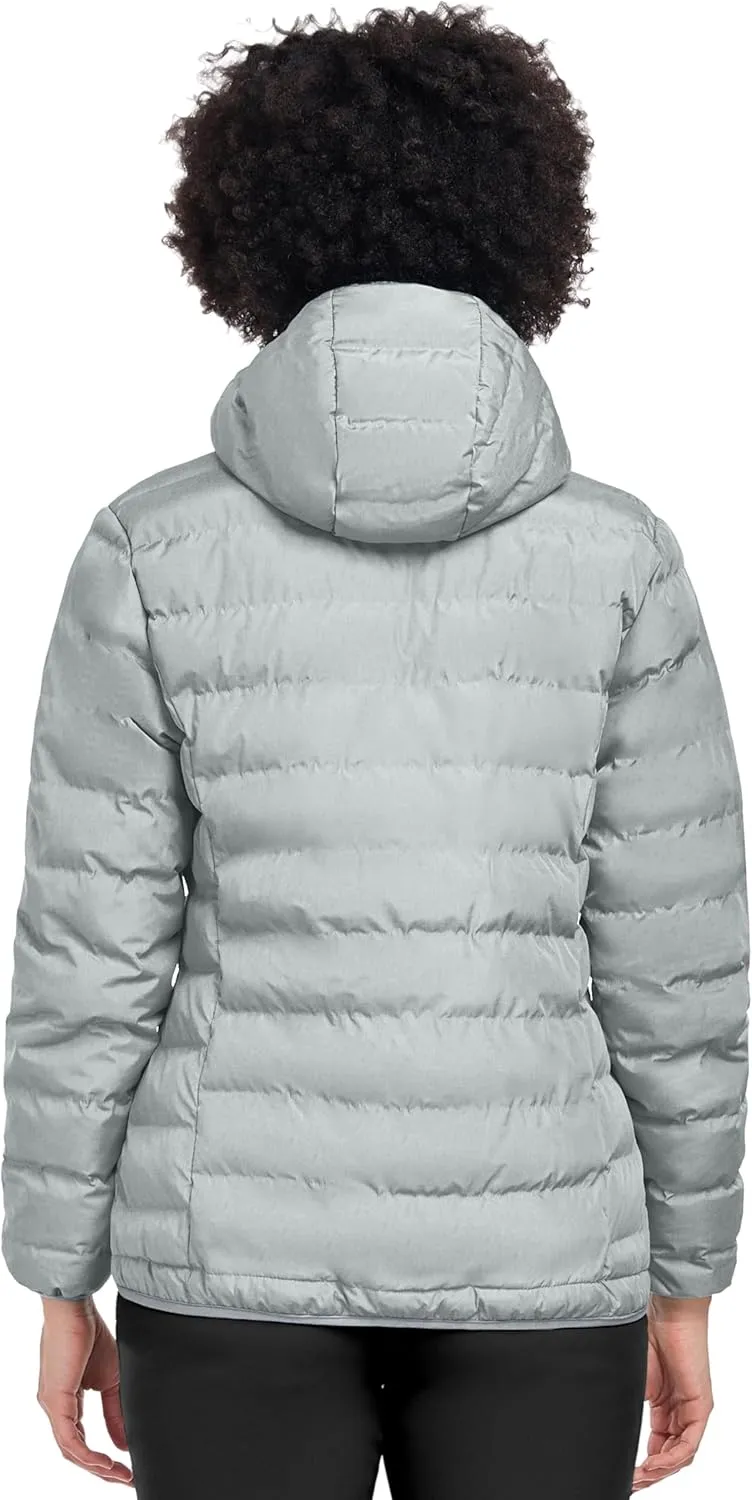 Little Donkey Andy Women's Warm Waterproof Puffer Jacket Hooded Windproof Winter Coat with Recycled Insulation