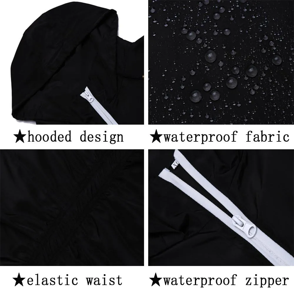 Lomon Women Waterproof Lightweight Rain Jacket Active Outdoor Hooded Raincoat