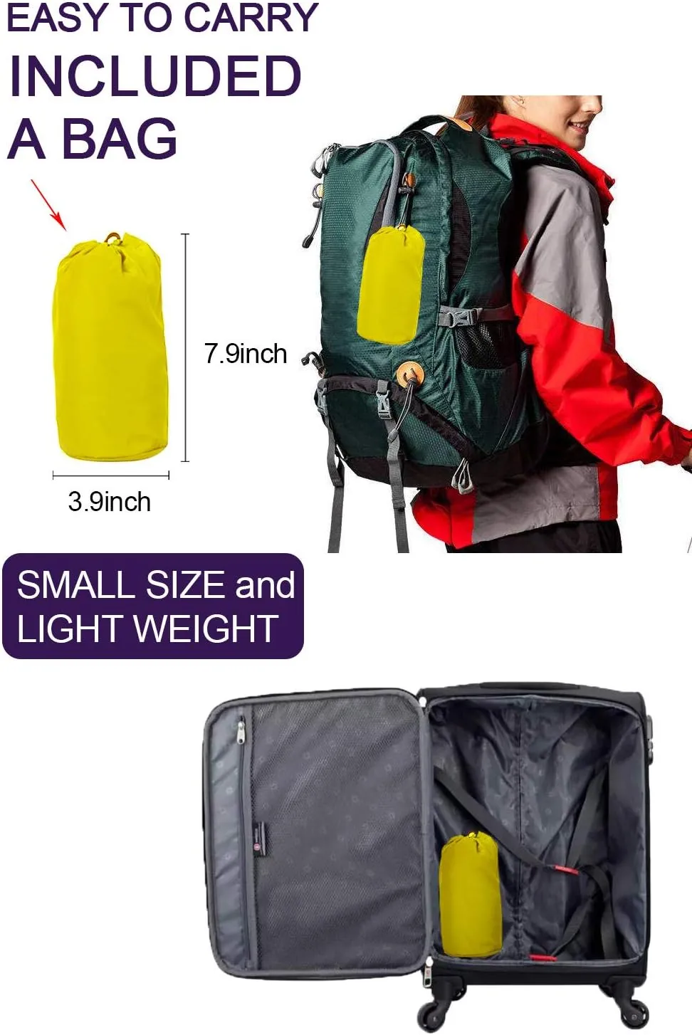 Lomon Women Waterproof Lightweight Rain Jacket Active Outdoor Hooded Raincoat
