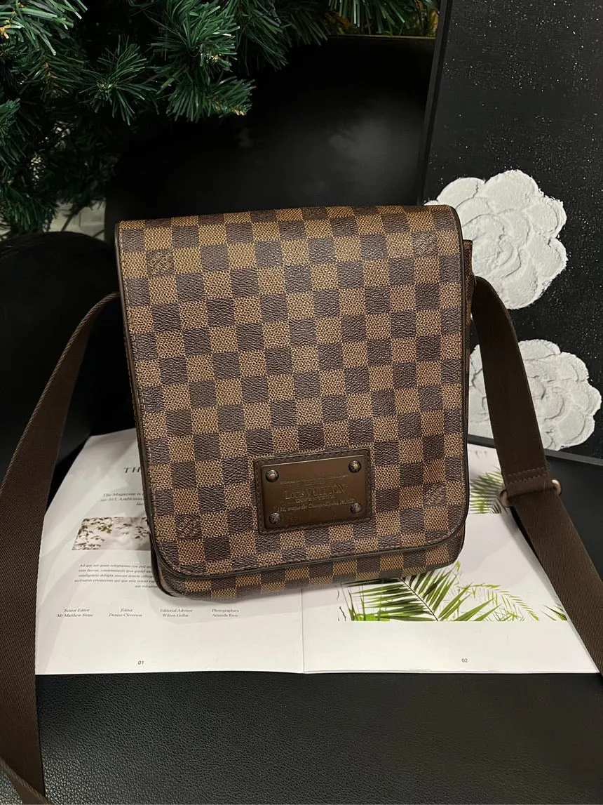 Louis Vuitton Brooklyn Postman Brown Crossbody Bag