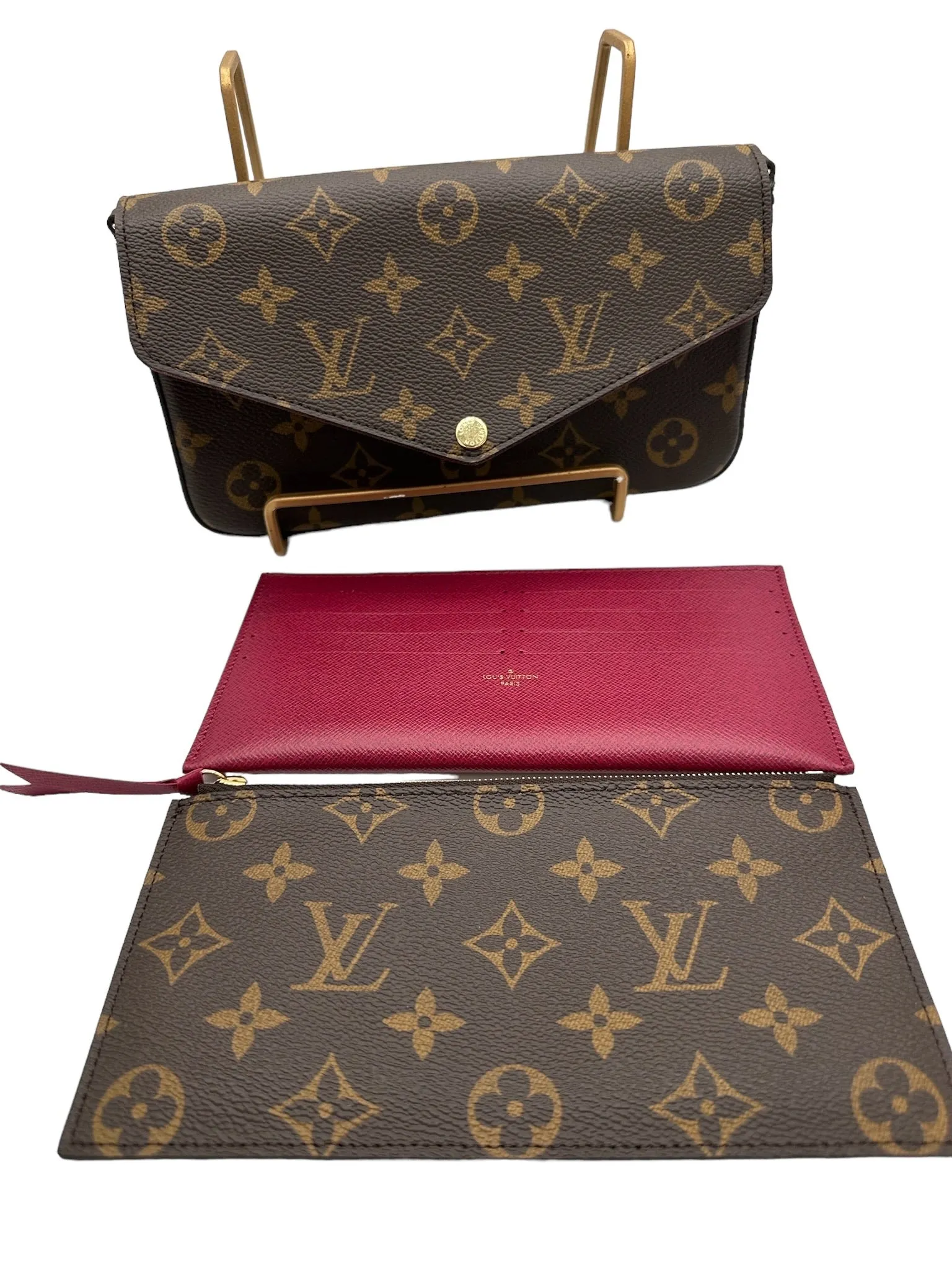 LOUIS VUITTON - Monogram Coated Canvas Felicie Pochette Crossbody Bag