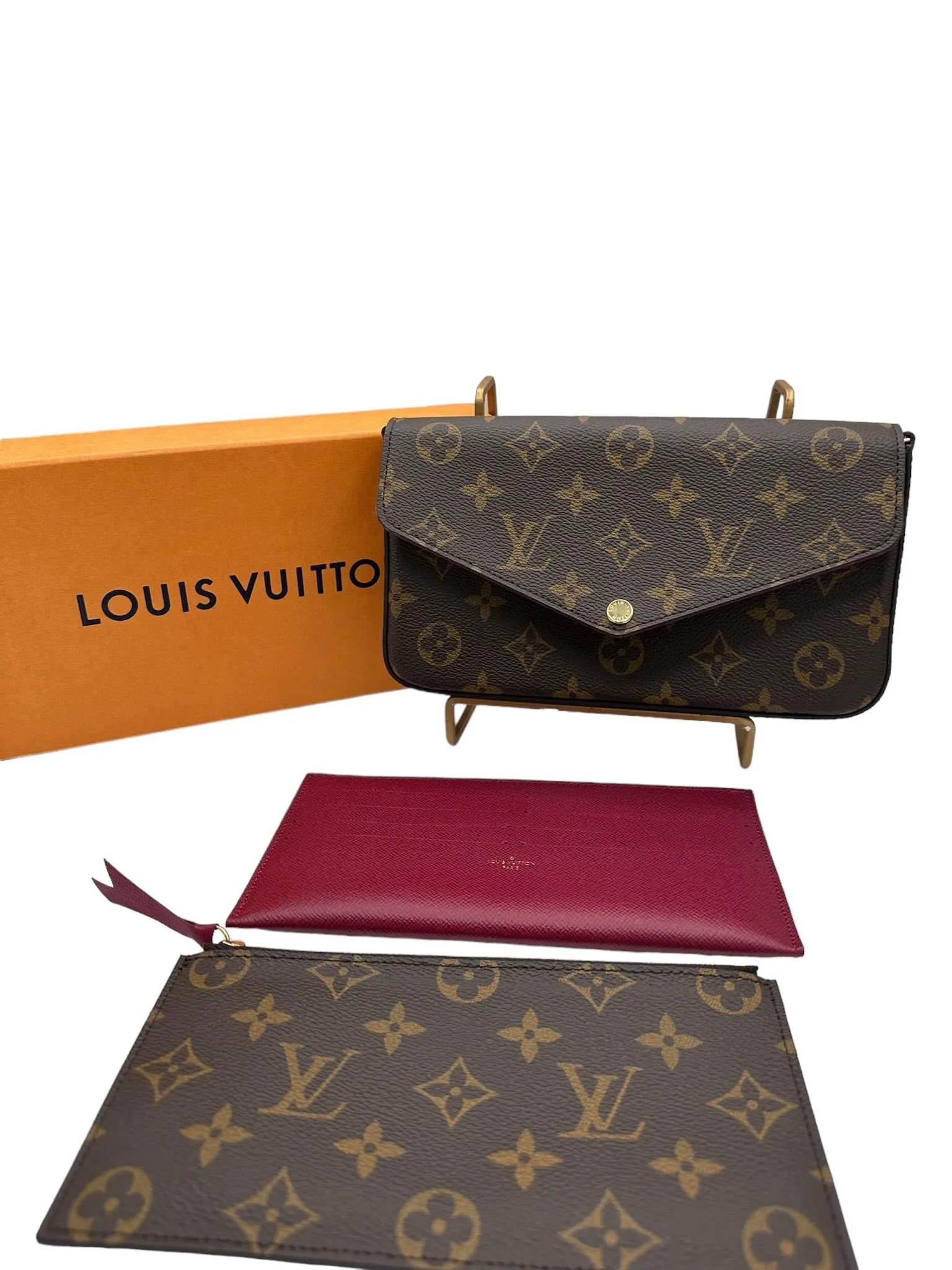 LOUIS VUITTON - Monogram Coated Canvas Felicie Pochette Crossbody Bag