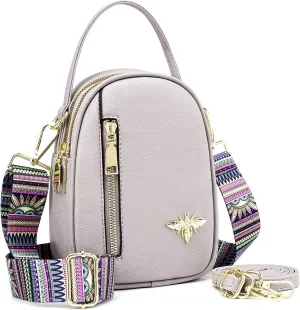 LoZoDo Small Crossbody Bags for Women Trendy Leather Purses and Handbags Designer Cell Phone Bag Wallet Purse with Wide Strap