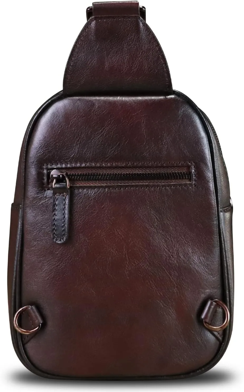 LRTO Genuine Leather Small Sling Bag for Women and Men Crossbody Bag Chest Bag Sling Backpack Purses for Hiking Sports Travel