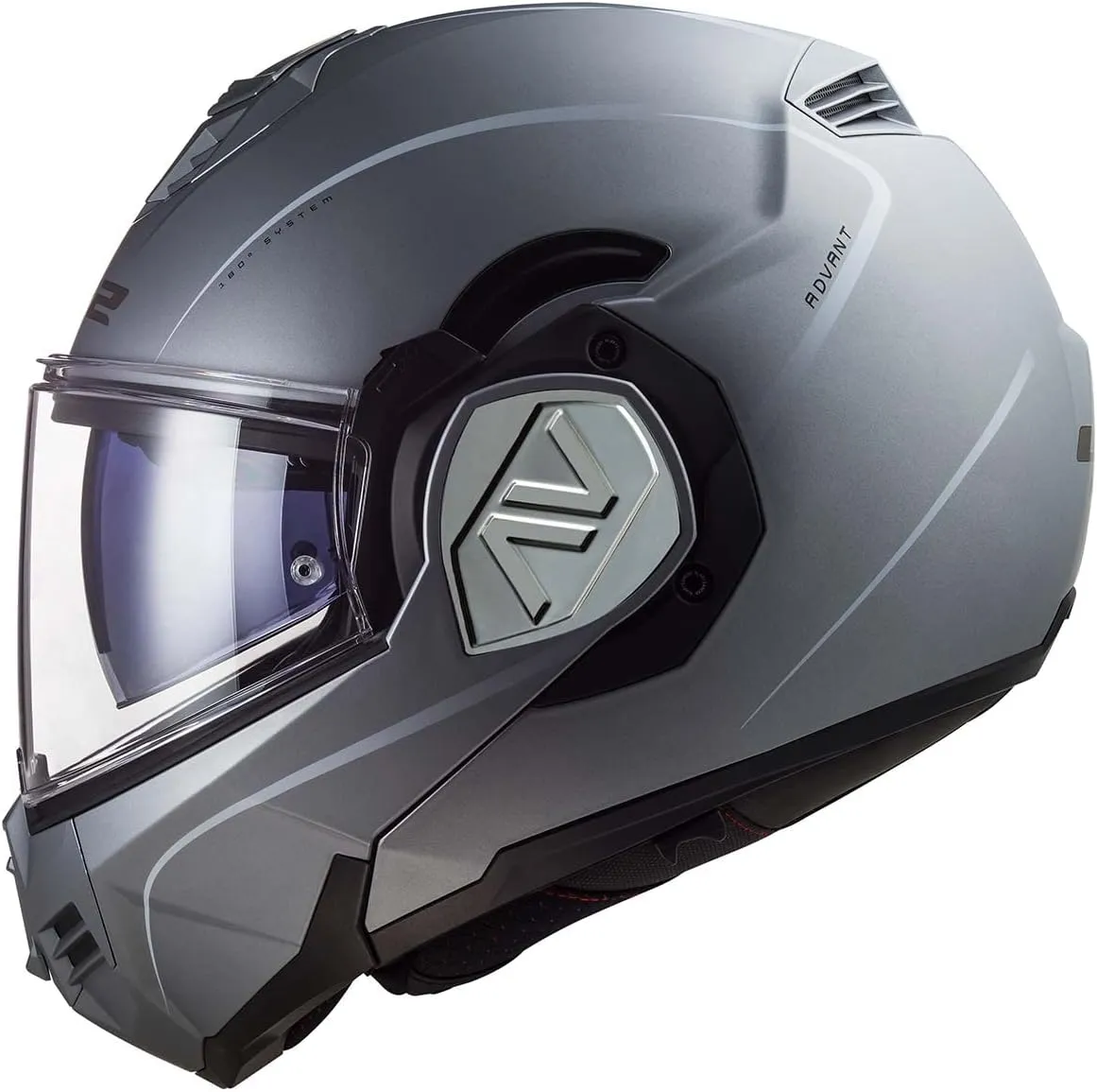 LS2 Helmets Advant Modular Helmet (Special Matte Silver - Large)