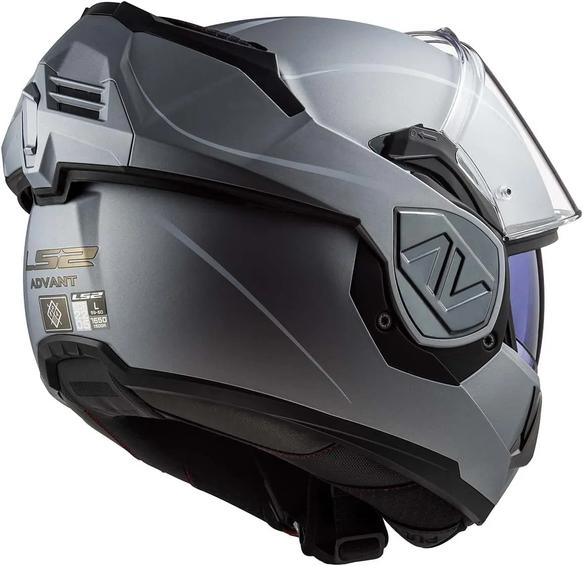 LS2 Helmets Advant Modular Helmet (Special Matte Silver - Large)
