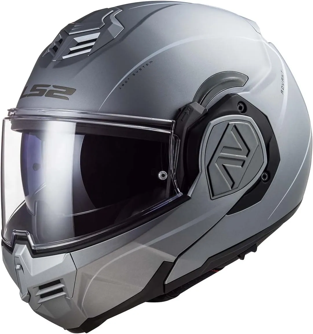 LS2 Helmets Advant Modular Helmet (Special Matte Silver - Large)