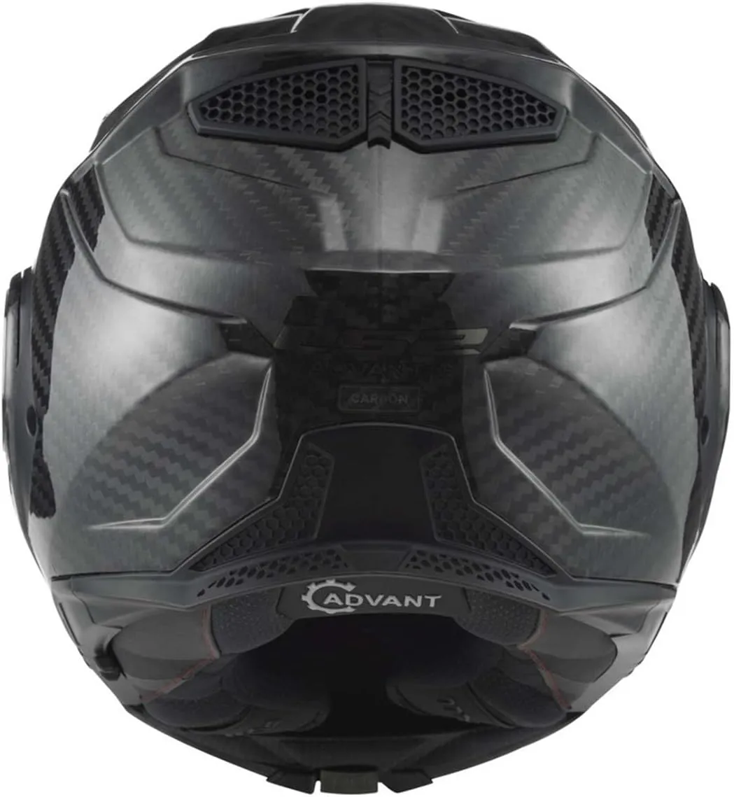 LS2 Helmets Advant X Carbon Modular Helmet (Matte Black - X-Large)