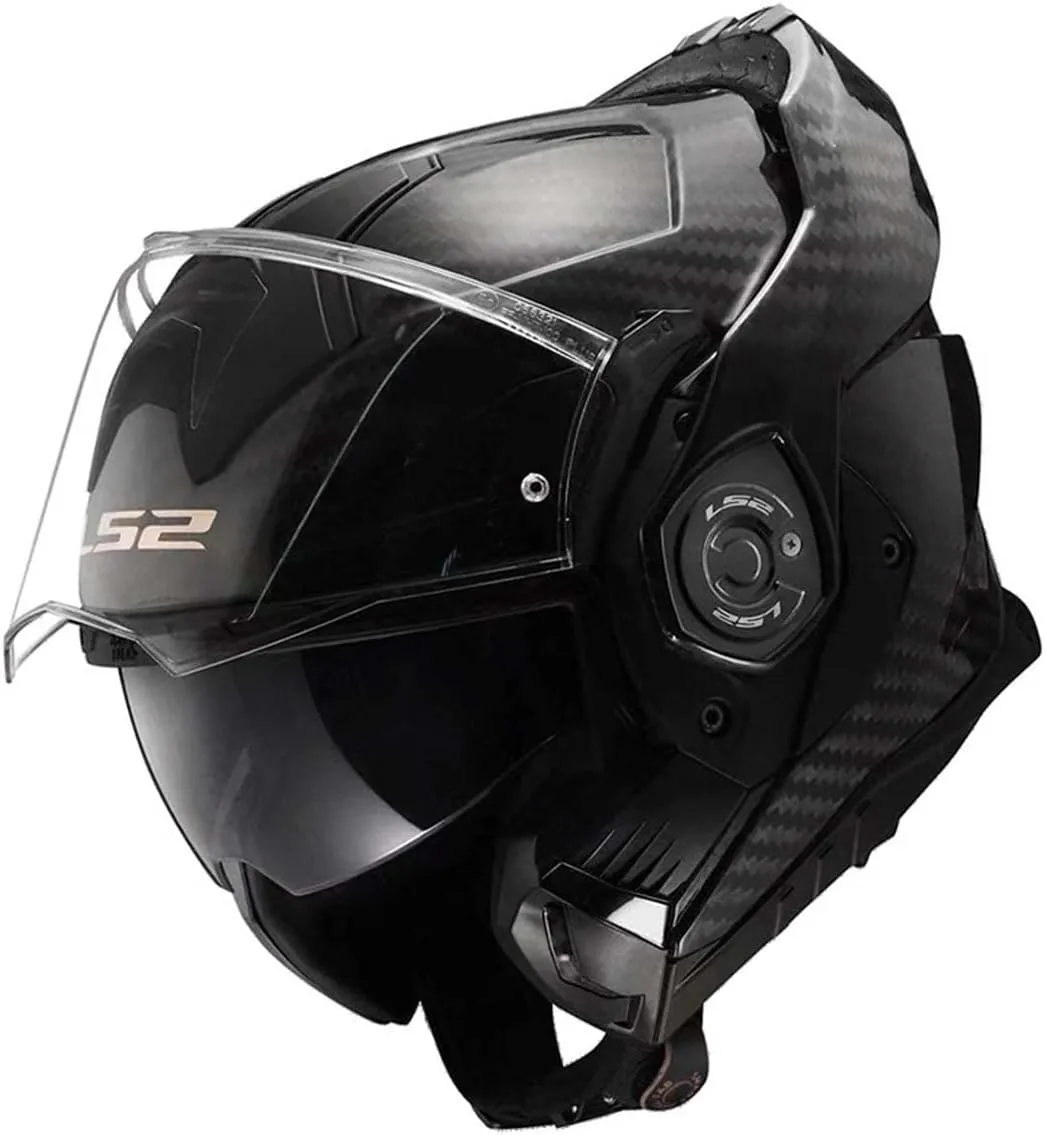LS2 Helmets Advant X Carbon Modular Helmet (Matte Black - X-Large)