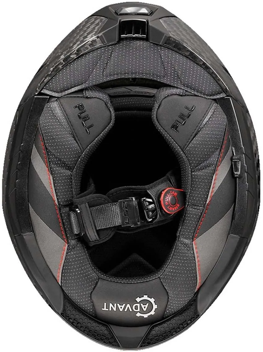LS2 Helmets Advant X Carbon Modular Helmet (Matte Black - X-Large)