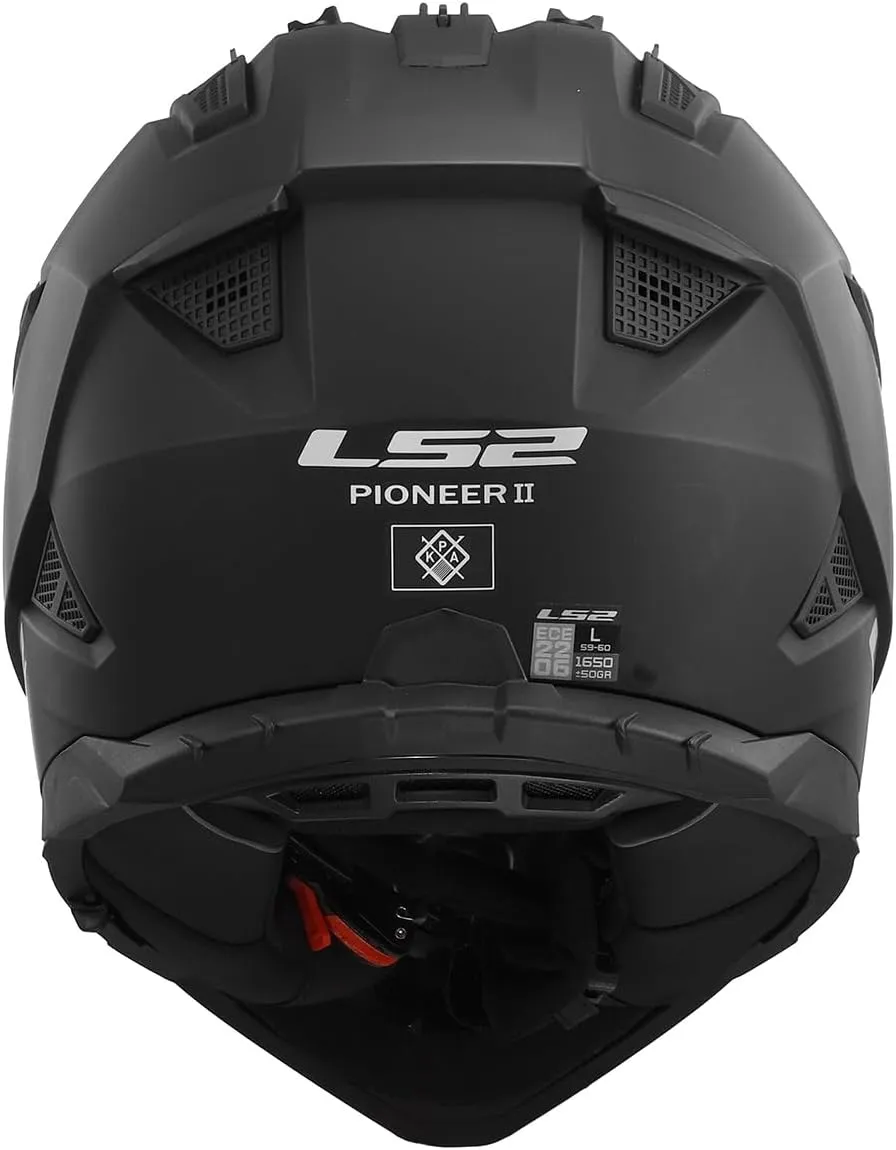 LS2 Helmets Blaze II Adventure Motorcycle Helmet W/SunShield (Matte Black - X-Large)