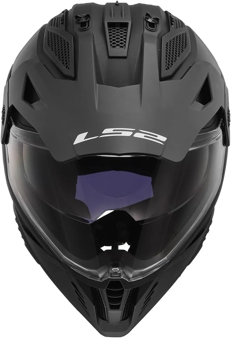 LS2 Helmets Blaze II Adventure Motorcycle Helmet W/SunShield (Matte Black - X-Large)
