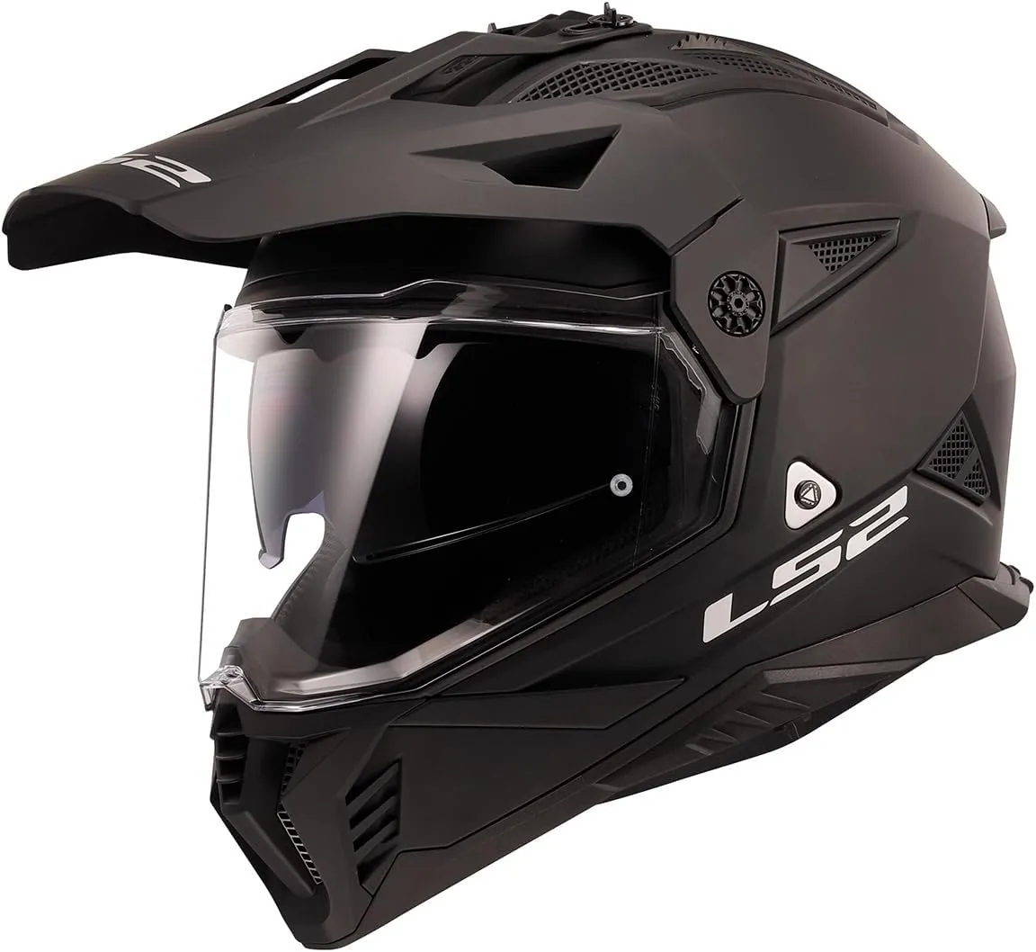 LS2 Helmets Blaze II Adventure Motorcycle Helmet W/SunShield (Matte Black - X-Large)