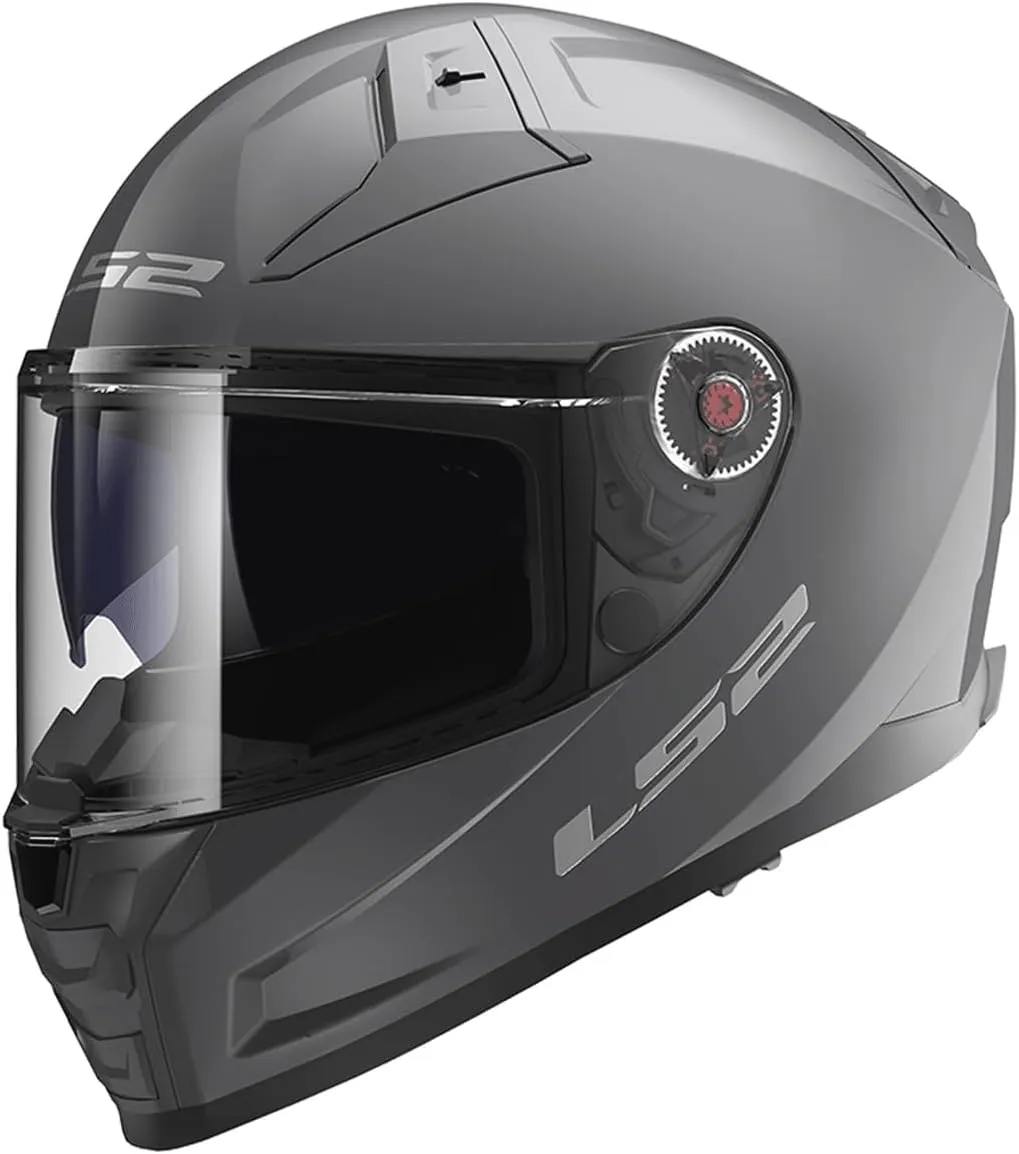 LS2 Helmets Full Face Citation II Helmet (Gloss Battleship Gray - Medium)