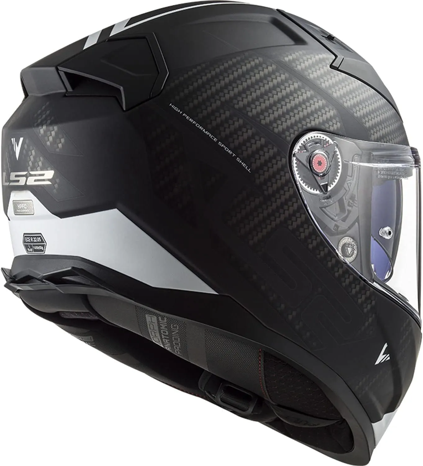 LS2 Helmets Full Face Citation II Splitter (Matte Black/White - X-Large)