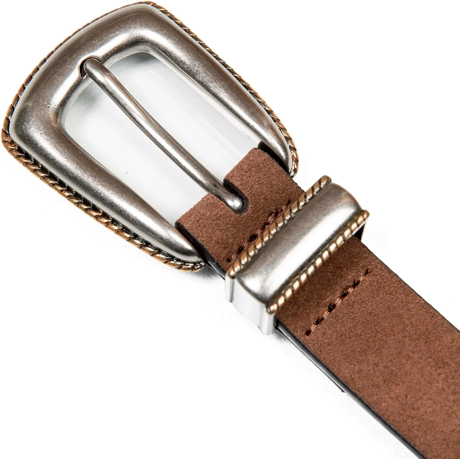 Lucky Brand Women's Western Style Fashion Leather Belt with Metal Buckle