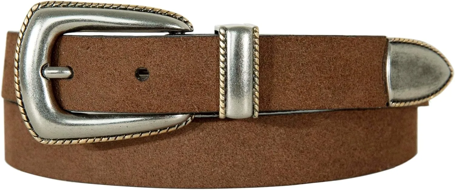 Lucky Brand Women's Western Style Fashion Leather Belt with Metal Buckle