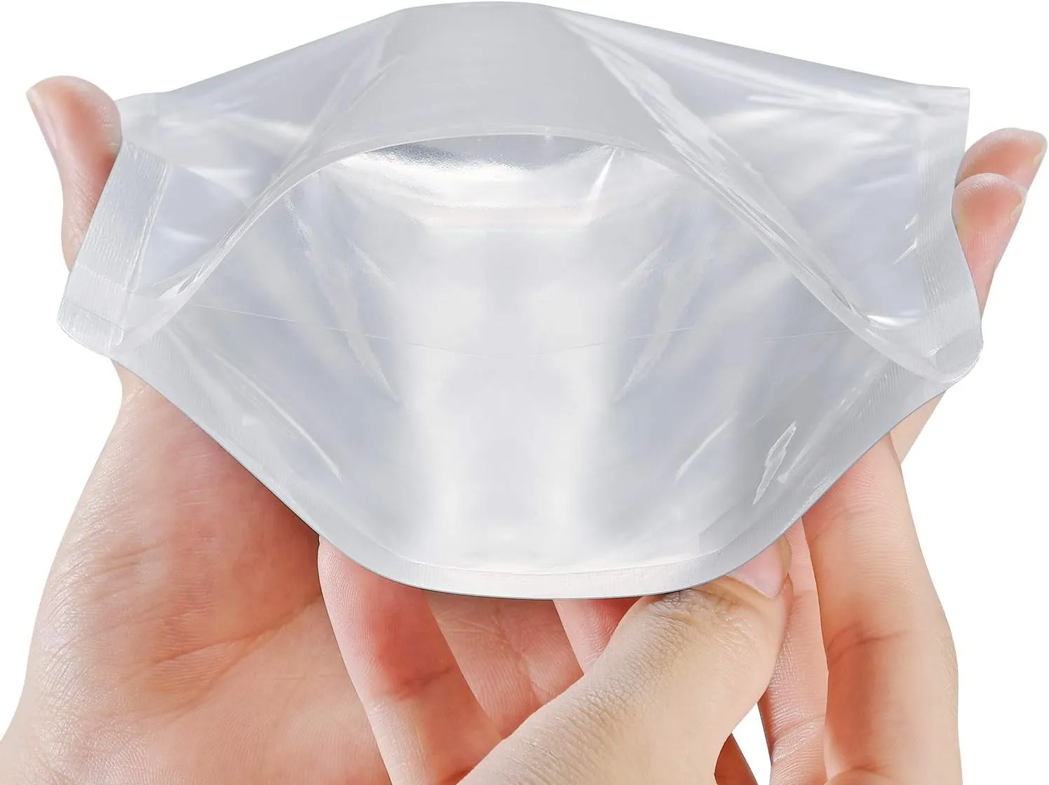 LZLPACKING 100 Pieces Smell Proof Mylar Bags- Resealable Packaging Pouch Bag with Clear Window for Food Storage，stand up pouch bags，Lipgloss，Eyelash Jewelry Electronics Storage(6×9 Inch)