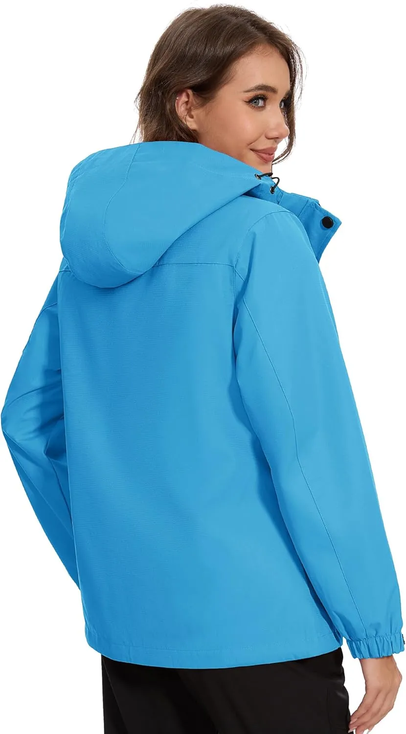 MAGCOMSEN Women's 3 in 1 Ski Jacket Water Resistant Winter Snow Coat Warm Fleece Lined Windproof Hiking Rain Outwear