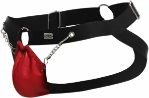 MALEBASICS DNGEON Chain Jockstrap – Synthetic Leather Metallic Ring Chain Jockstrap - Mens, 1 unit, Size OS