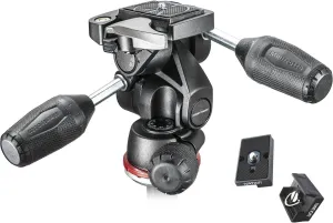 Manfrotto MH804-3W 3 Way head with Two Replacement Quick Release Plates for the RC2 Rapid Connect Adapter