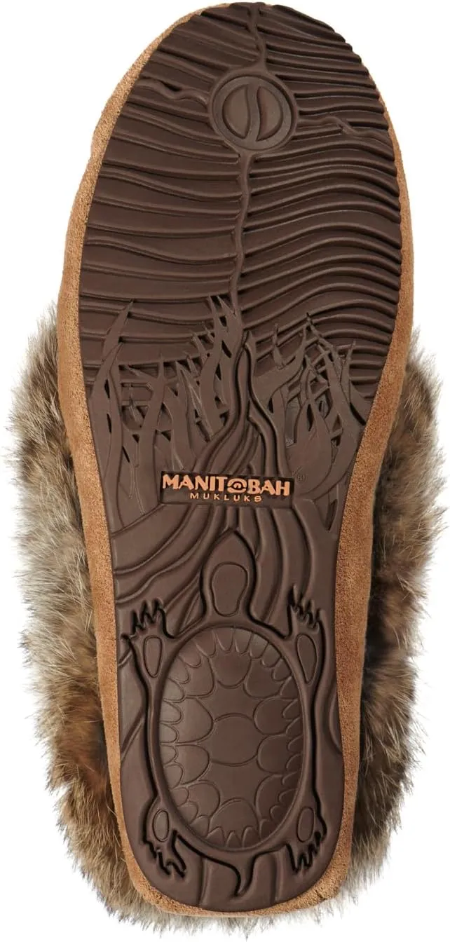 Manitobah Street Moccasin - Womens Outdoor Slipper, Fleece-Lined, Suede Leather, Turtle Rubber Sole