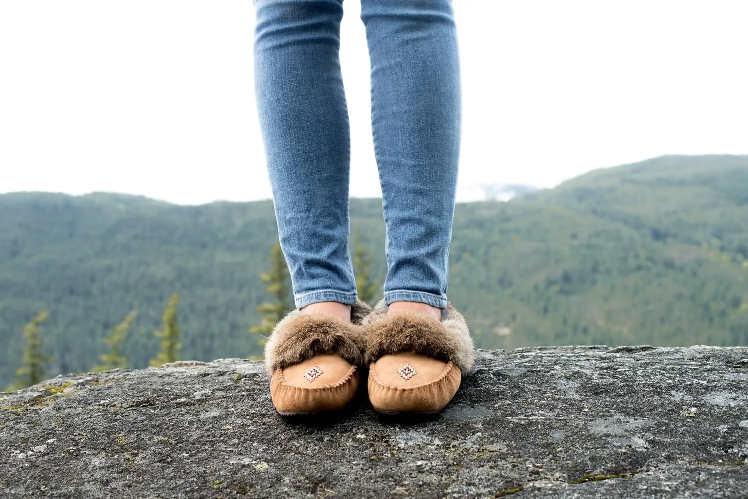 Manitobah Street Moccasin - Womens Outdoor Slipper, Fleece-Lined, Suede Leather, Turtle Rubber Sole