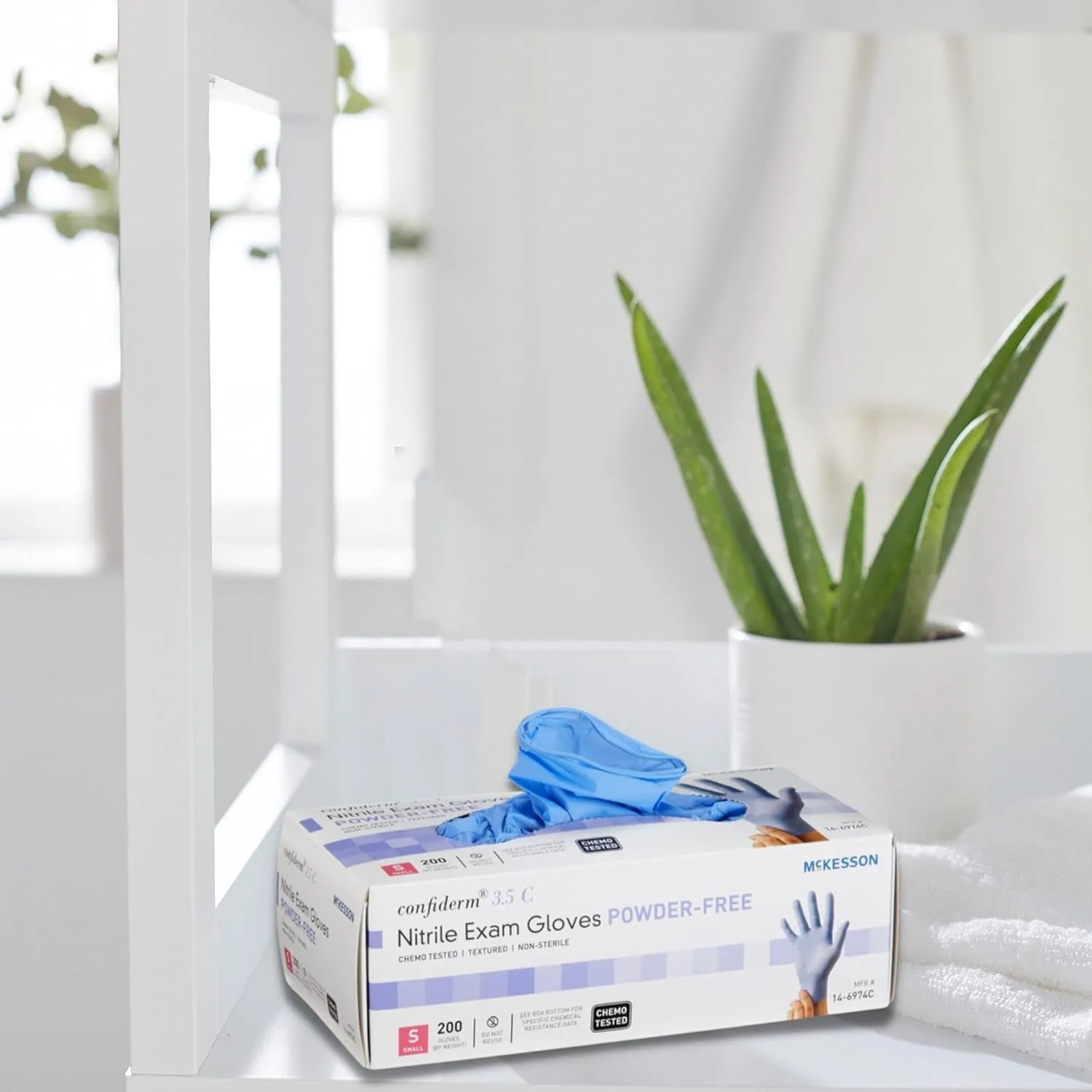 McKesson Confiderm 3.5C Nitrile Exam Gloves - Powder-Free, Latex-Free, Ambidextrous, Non-Sterile